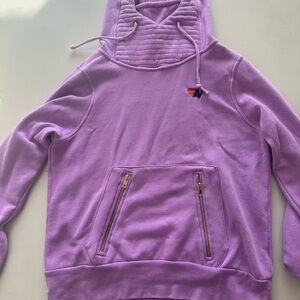 Aviator Nation Purple Hoodie with Embroidered Logo Size Small
